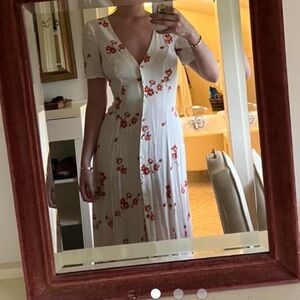 Reformation midi dress, floral and so pretty